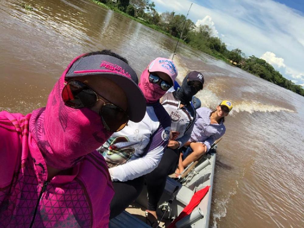 Grupo formado por cinco amigas se reúne uma vez por ano para praticar pesca esportiva - Foto por: Arquivo Pessoal